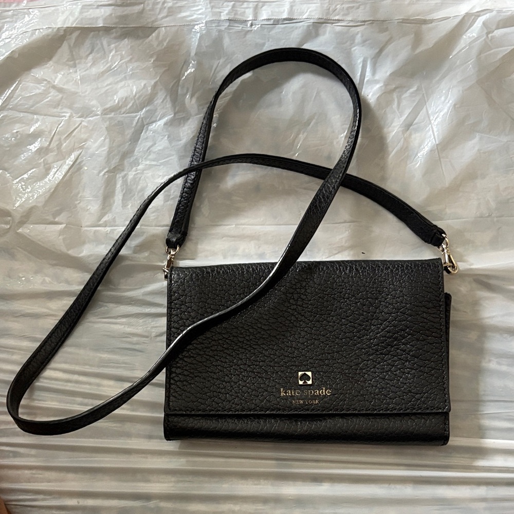 Kate Spade Textured Black Crossbody Bag